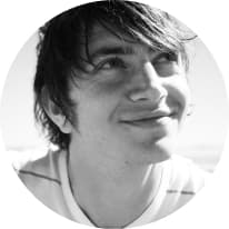 Black and white profile photo of Antony Ribot